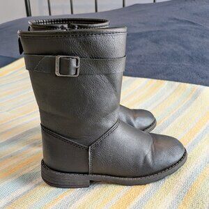 ⭐ Girls Carter's Tall Black Buckle Boots size 12
